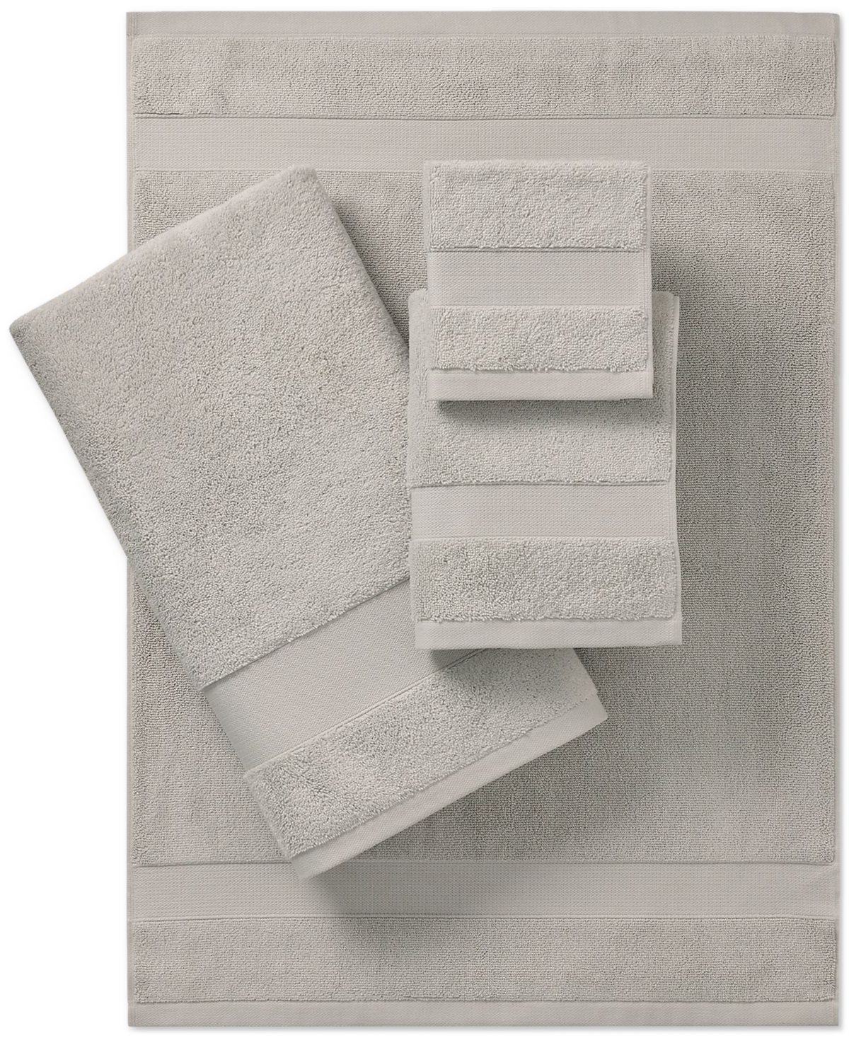 Ralph Lauren Watson Cotton Hand Towel, 16" X 30" In True Pale Grey
