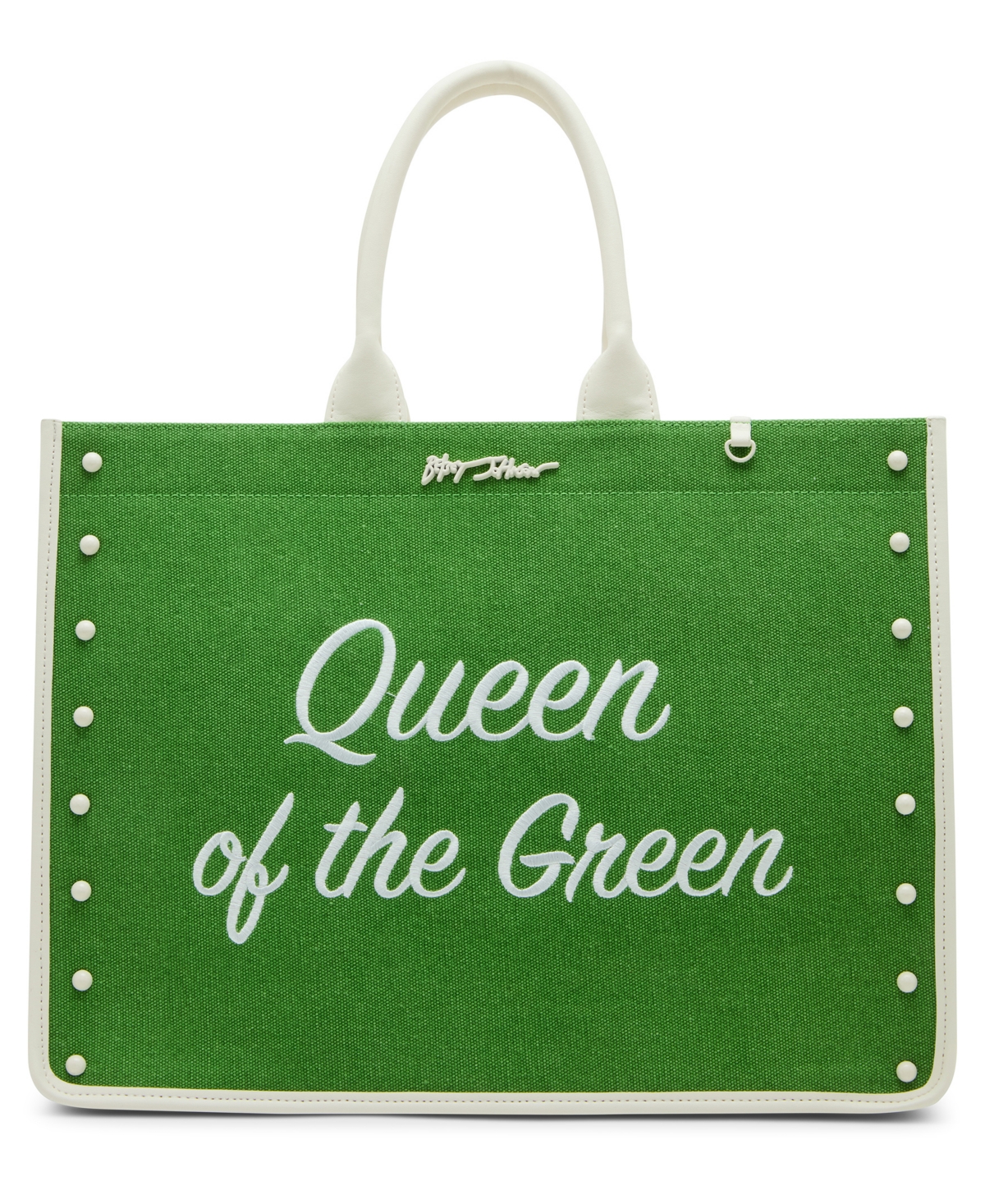 Betsey Johnson Queen of The Green Canvas Large Tote Bag