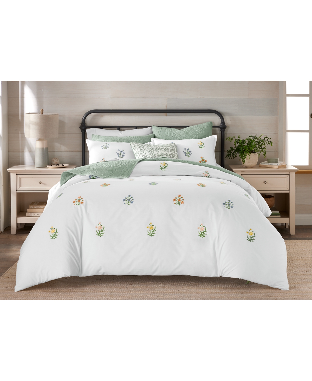 Charter Club Bouquet Embroidery 3-pc. Comforter Set, Full/queen, Exclusively At Macy's In White