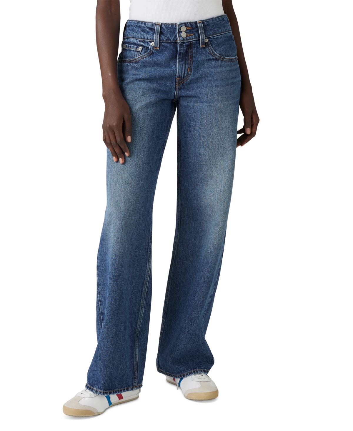 Levi's Women's Super-low Double-button Relaxed-fit Denim Jean In Blended Beauty
