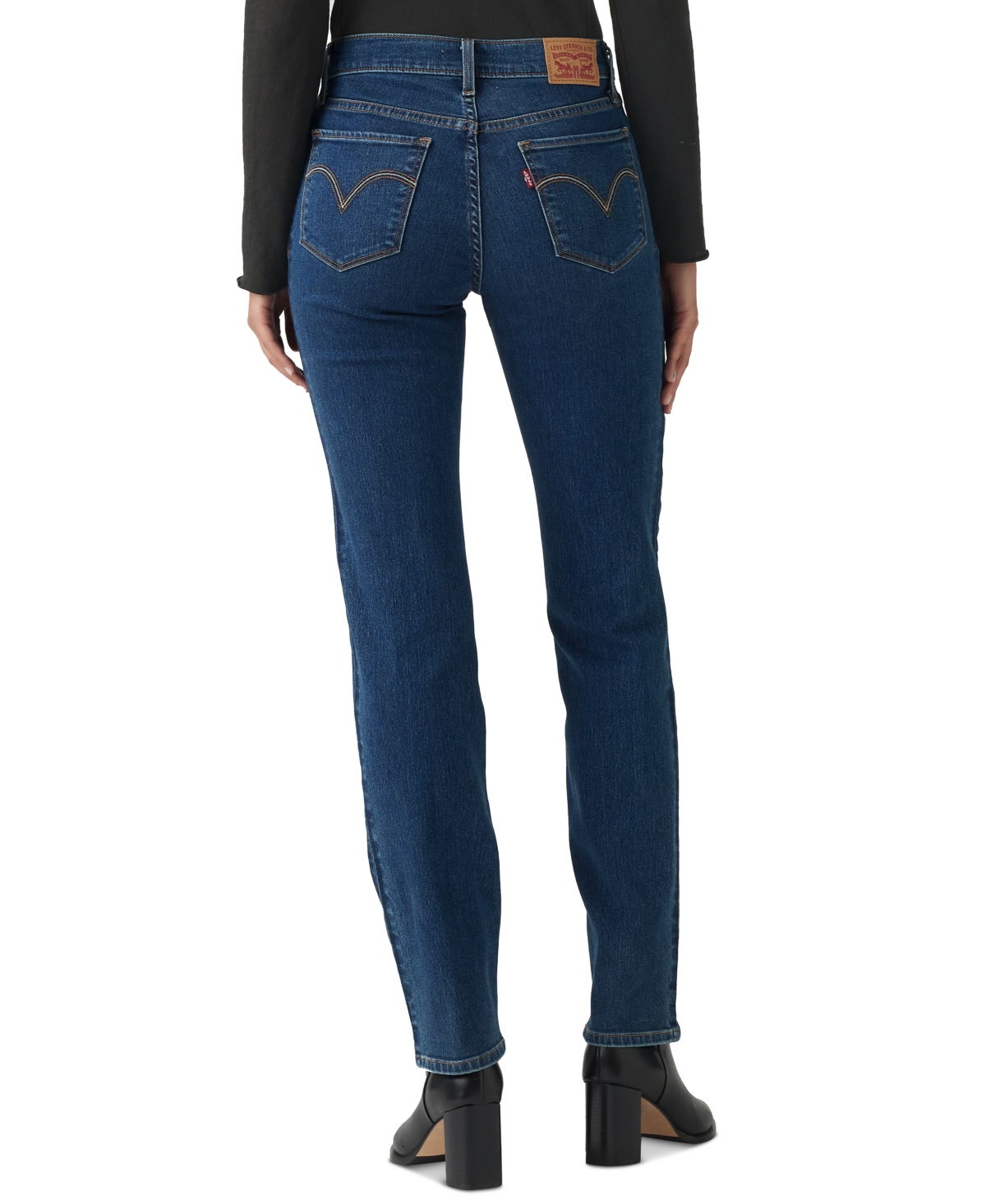 Levi's 314 Shaping Slimming Straight Leg Mid Rise Jeans In Alternate Reality