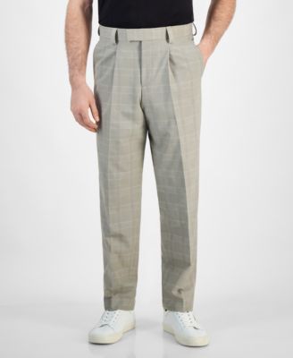 Hugo Boss Men's Theodor Slim-Fit Plaid Pleated Pants 