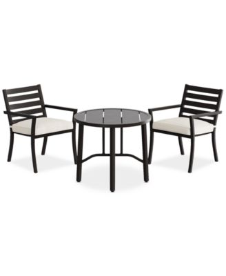 Astaire 3pc Bistro Dining Set (32" Round Table + 2 Chairs)