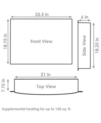 Cozy Warmth Indoor Electric Fireplace Insert - Modern Horizontal Recessed Mount - 9 Color Options for Flames