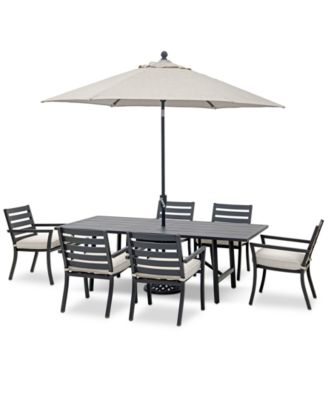 Astaire Outdoor 7-pc Dining Set (84x42" table + 6 dining chairs)