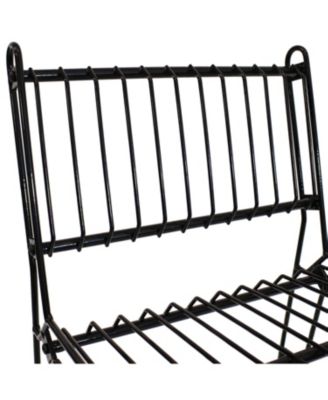 Indoor/Outdoor Furniture Steel Wire Bar-Height Dining Chair - Black