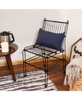 Indoor/Outdoor Furniture Steel Wire Dining Chair - Black