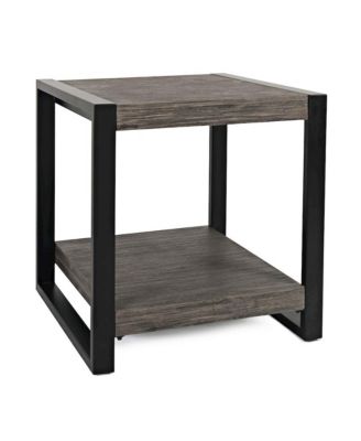 Pinnacle Modern Loft Iron and Wood End Table