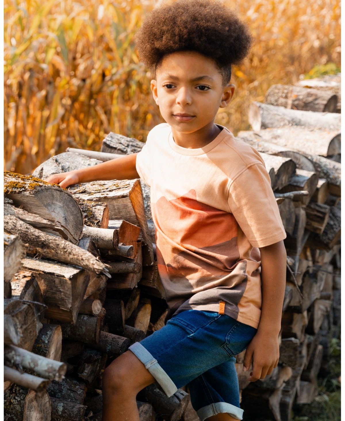 Deux par Deux Big Boys French Terry Denim Short Dark Denim Blue