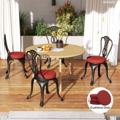 Round Indoor/Outdoor Chair Cushion Pads Set of 4