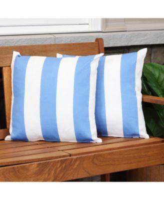 Indoor/Outdoor Weather-Resistant Polyester Square Decorative Pillow Cover Only with Zipper Closures