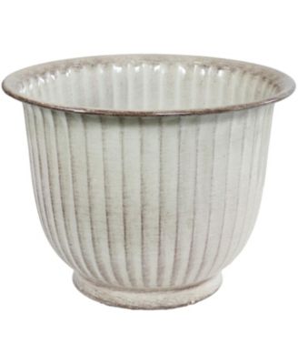 Carlotta Metal Indoor or Outdoor Planter with Drainage Hole - 14.75 in