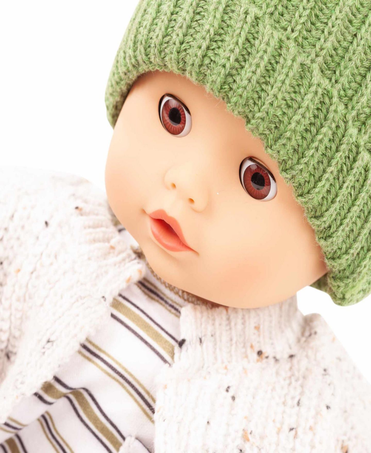 Кукла Gotz Muffin Baby Urban Stripes 13 дюймов с мягким телом и закрывающимися глазами — фото 5