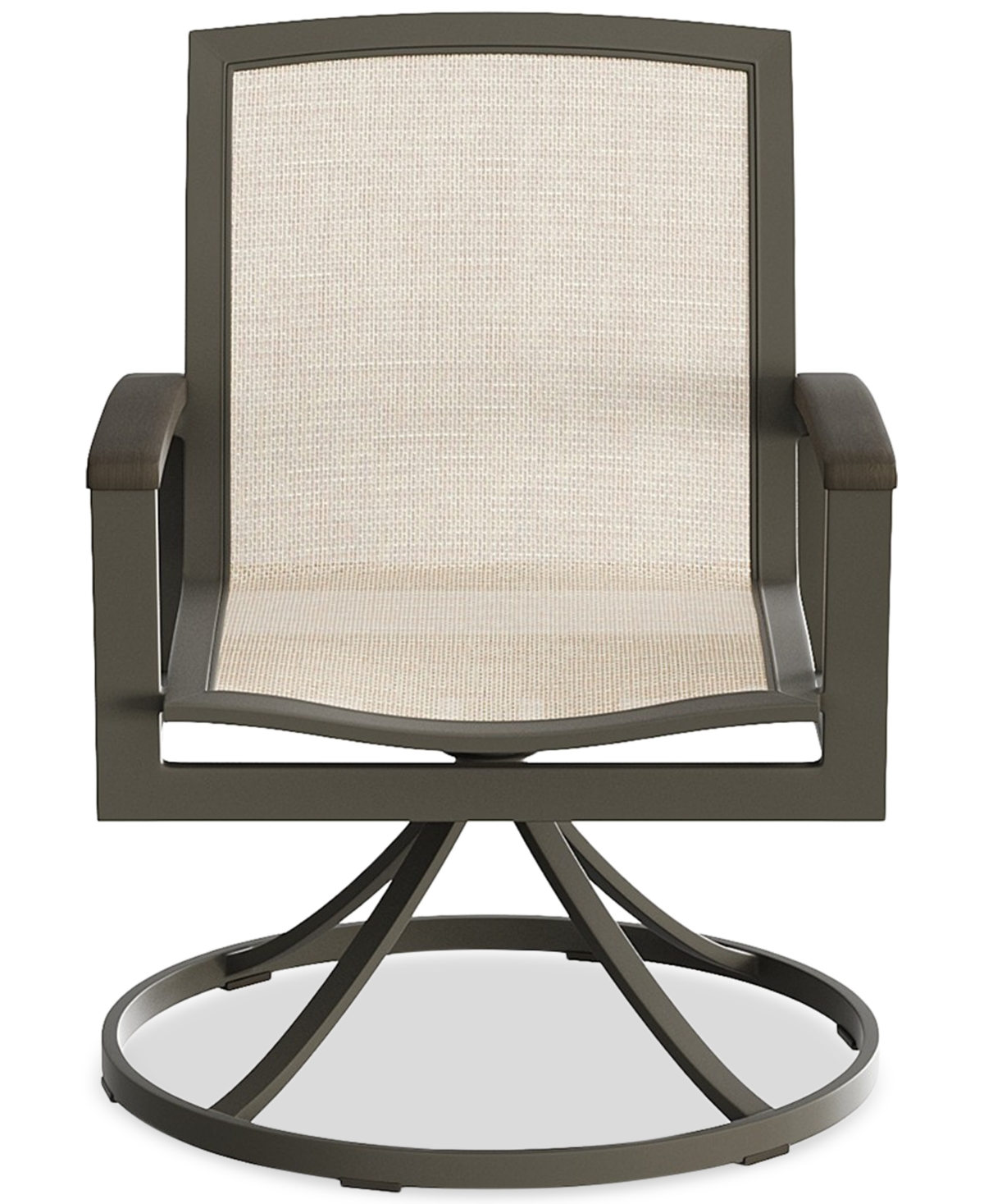 Agio Bartow Outdoor Dining Swivel Chair In Brown