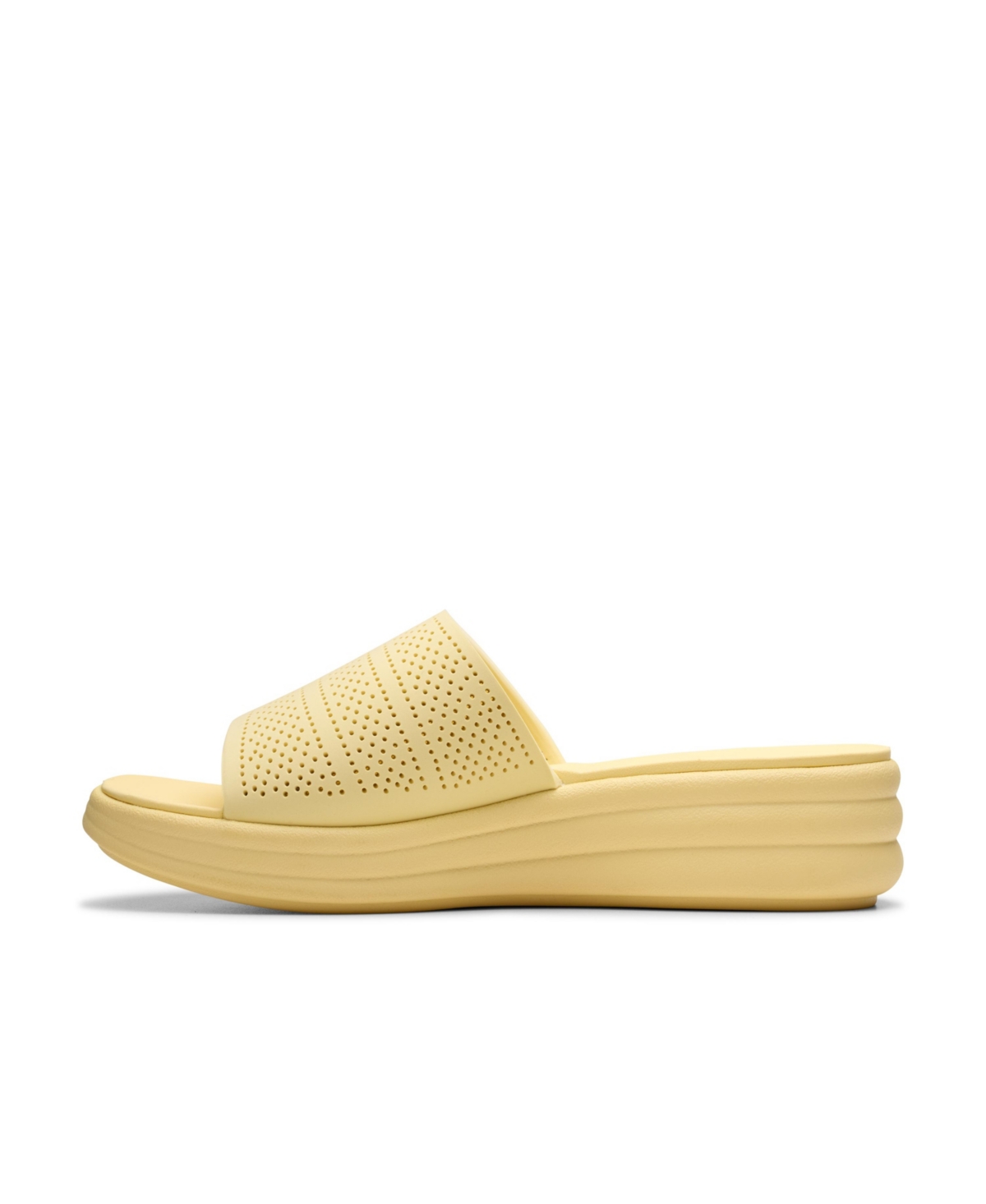 Shop Clarks Cloudsteppers Women's Drift Twist Slip-on Flat Sandals In Pale Yellow