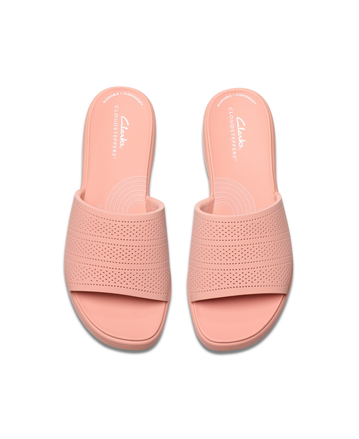 Clarks Cloudsteppers Women's Drift Twist Slip-on Flat Sandals In Peach