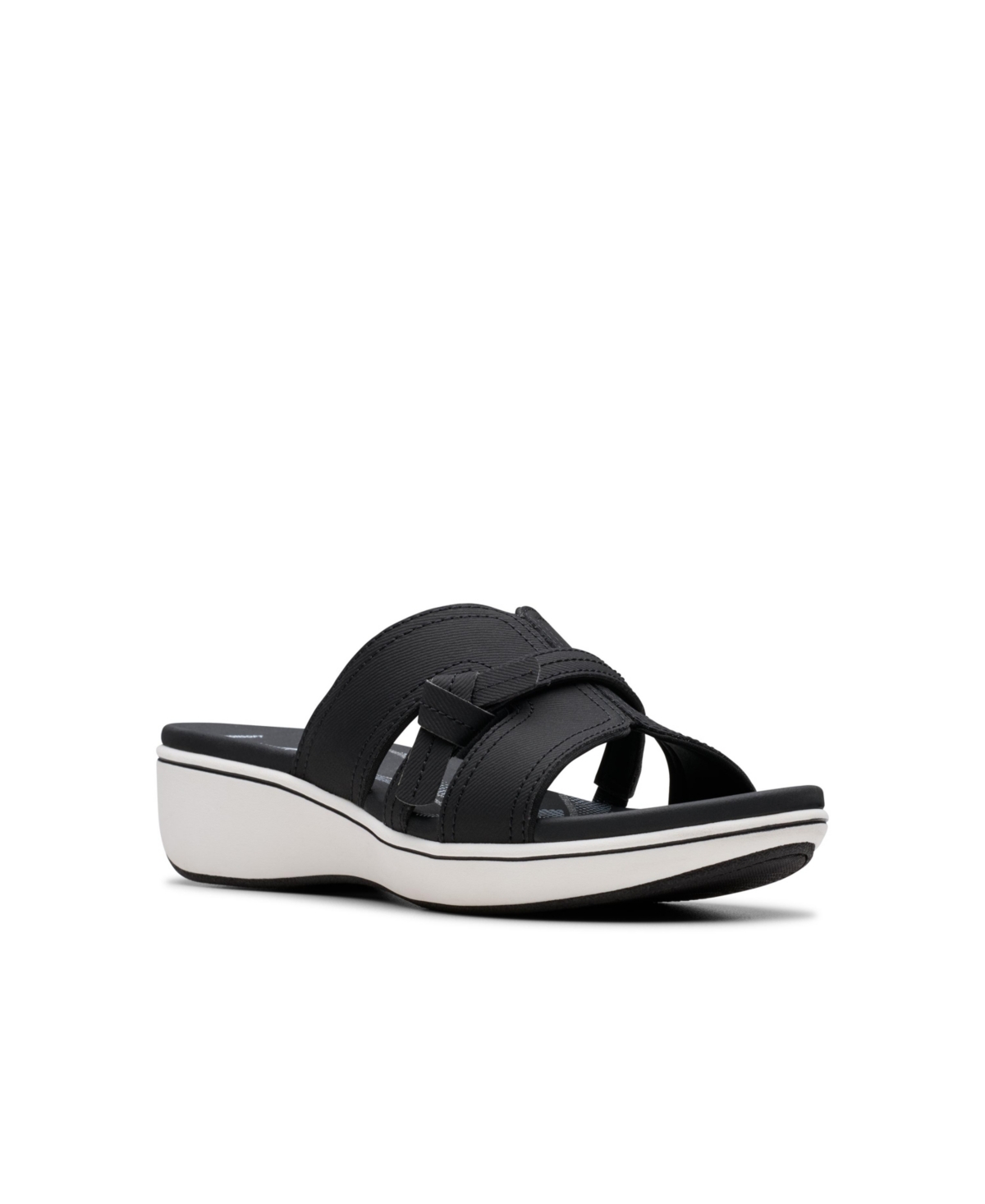 Clarks Cloudsteppers Women's Breeze Rae Mia Slip-on Flat Sandals In Black