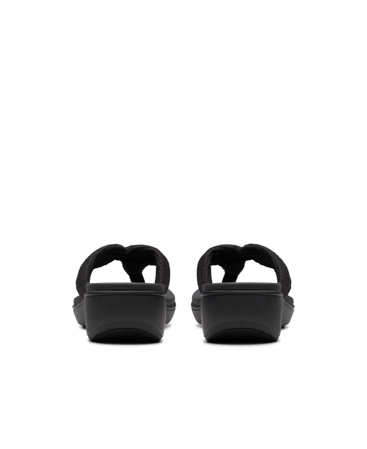 Clarks Cloudsteppers Women's Breeze Rae Erin Slip-on Flat Sandals In Black Textile