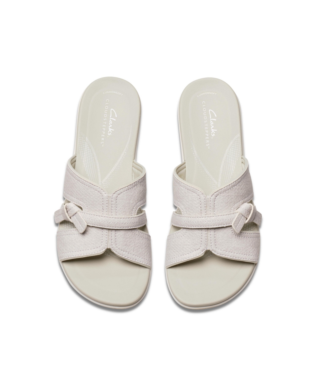 Clarks Cloudsteppers Women's Breeze Rae Mia Slip-on Flat Sandals In Off White Interest
