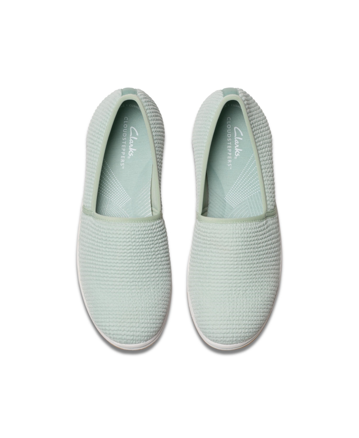Clarks Cloudsteppers Women's Breeze Stretch Slip-on Shoes In Mint Textile