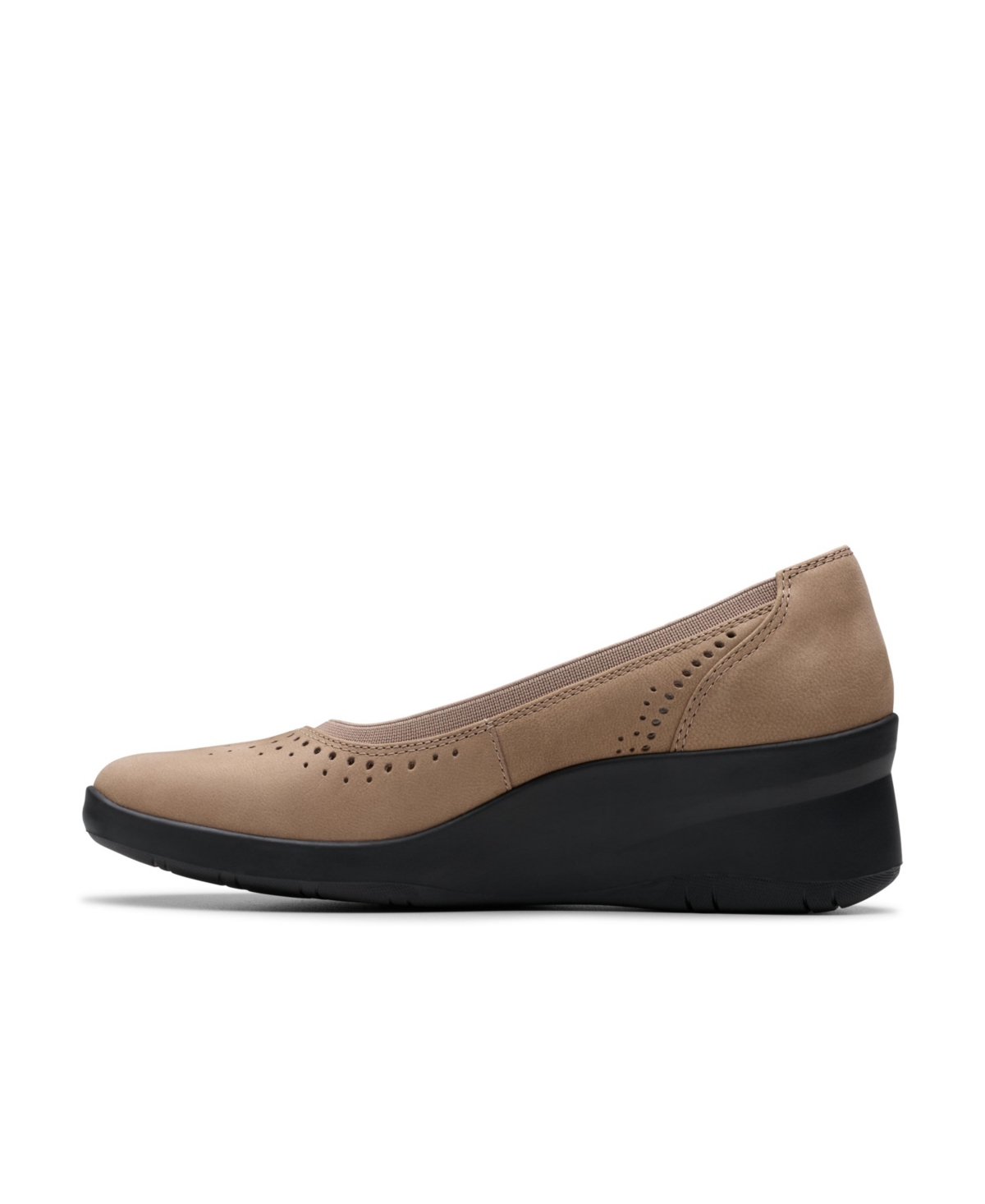 Clarks Collection Women's Suttyn Kaylie Slip-on Shoes In Light Taupe Nubuck