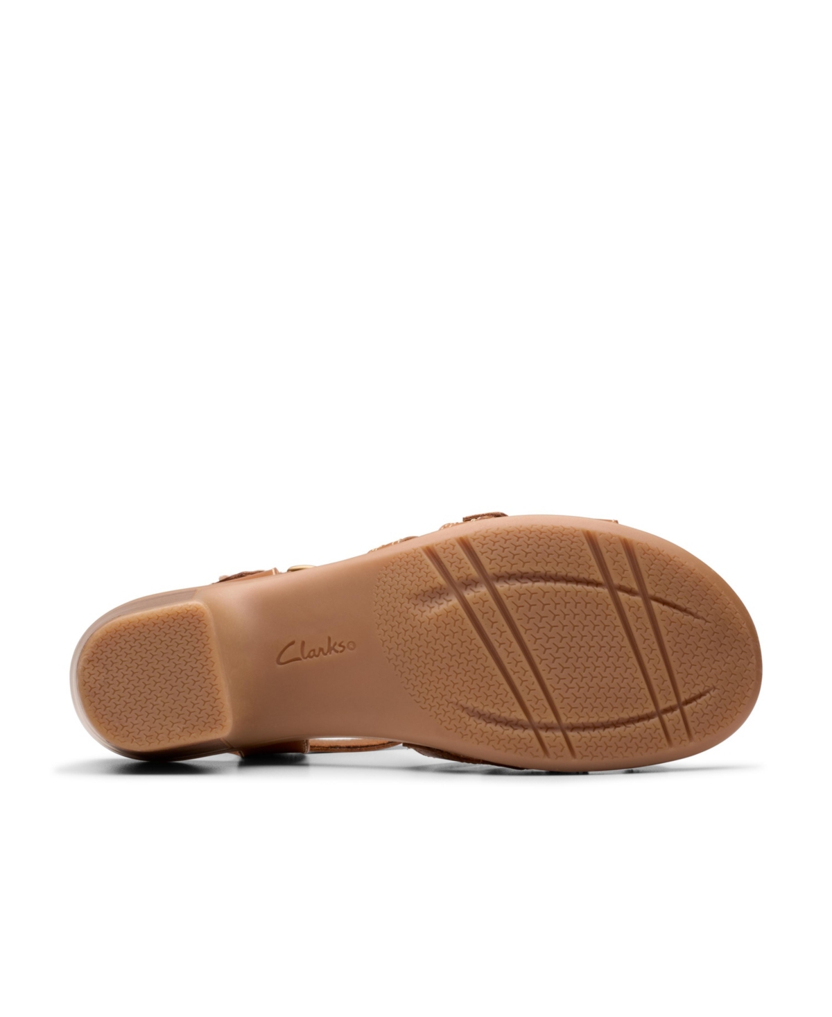 Clarks Collection Women's Emily2 Rose Block Heel Sandals In Tan Leather