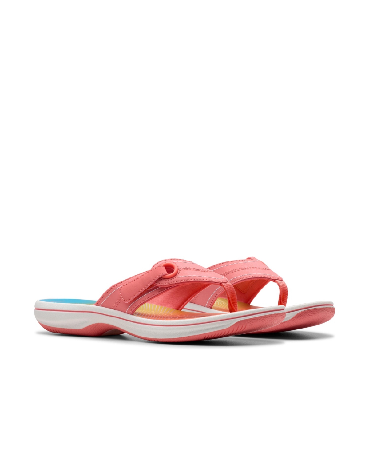 Shop Clarks Cloudsteppers Women's Breeze Reyna Sandals In Coral Ombre