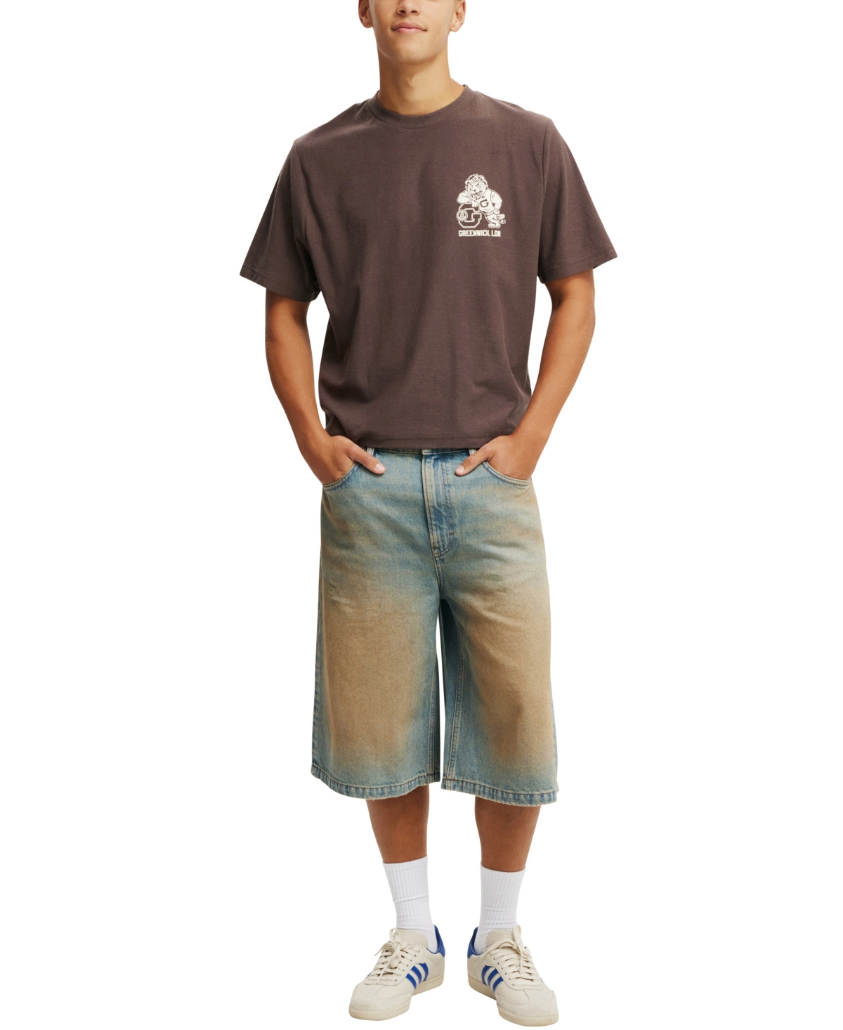 COTTON ON MEN'S CROPPED GRAPHIC T-SHIRT 