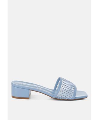 Kenzia Rhinestone Studded Slip-On Heels