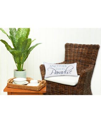 Embroidered "Another Day In Paradise" Decorative Accent Pillow, 12" x 24"
