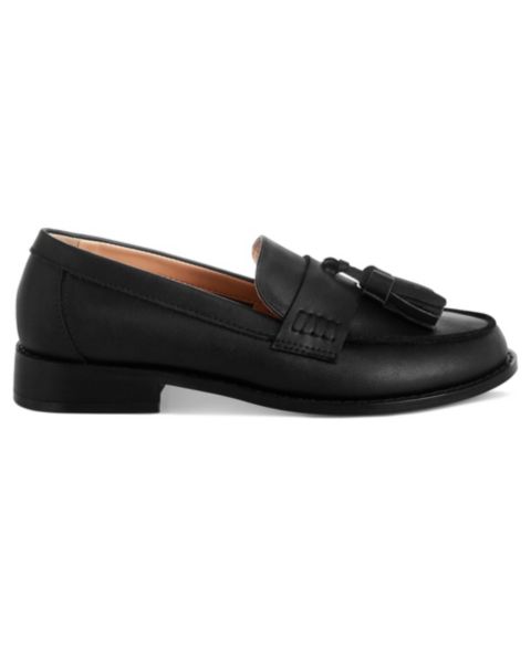Женские туфли Rag & Co Yelena Real Leather Tassel, цвет: Чёрный кожаный