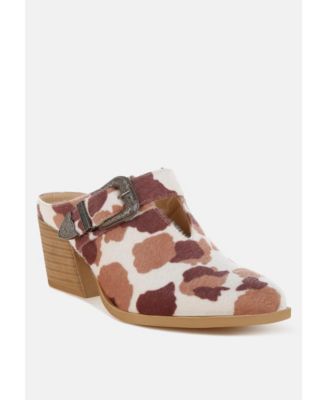 Nometa Faux Suede Buckle Detail Mules