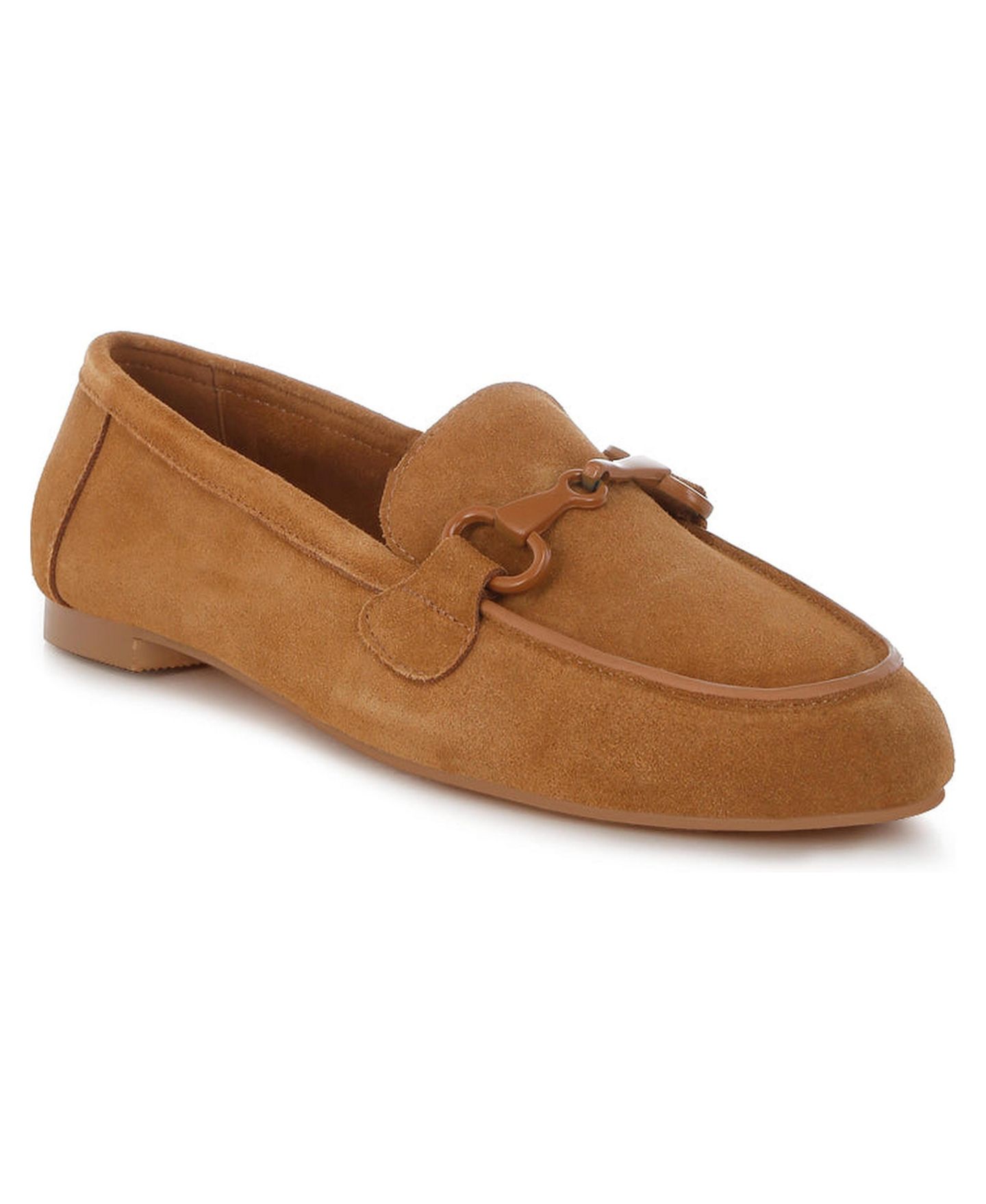 Женские туфли Rag & Co Awen Monochromatic Horsebit Real Suede, цвет: Бежевый / Хаки — фото 2