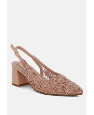 Womens Tolina Woven Design Slingback Sandals