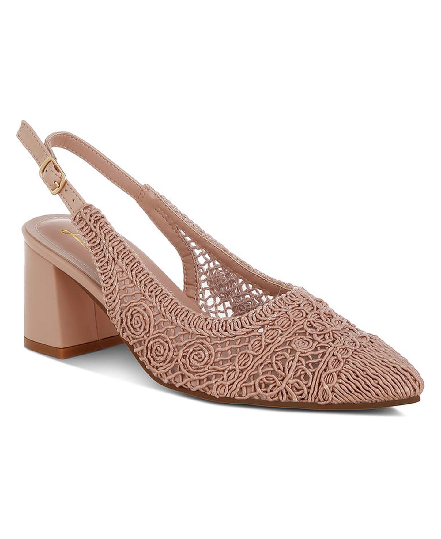 Женские сандалии London Rag Tolina Woven Design Slingback, цвет: Розовый — фото 2