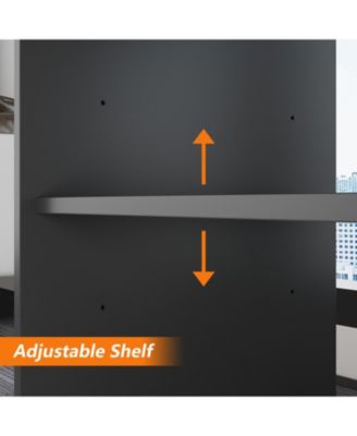 3-Drawers Removable Tabletop L-Shaped Computer Desk, Writing Desk, Office Desk,Shelves