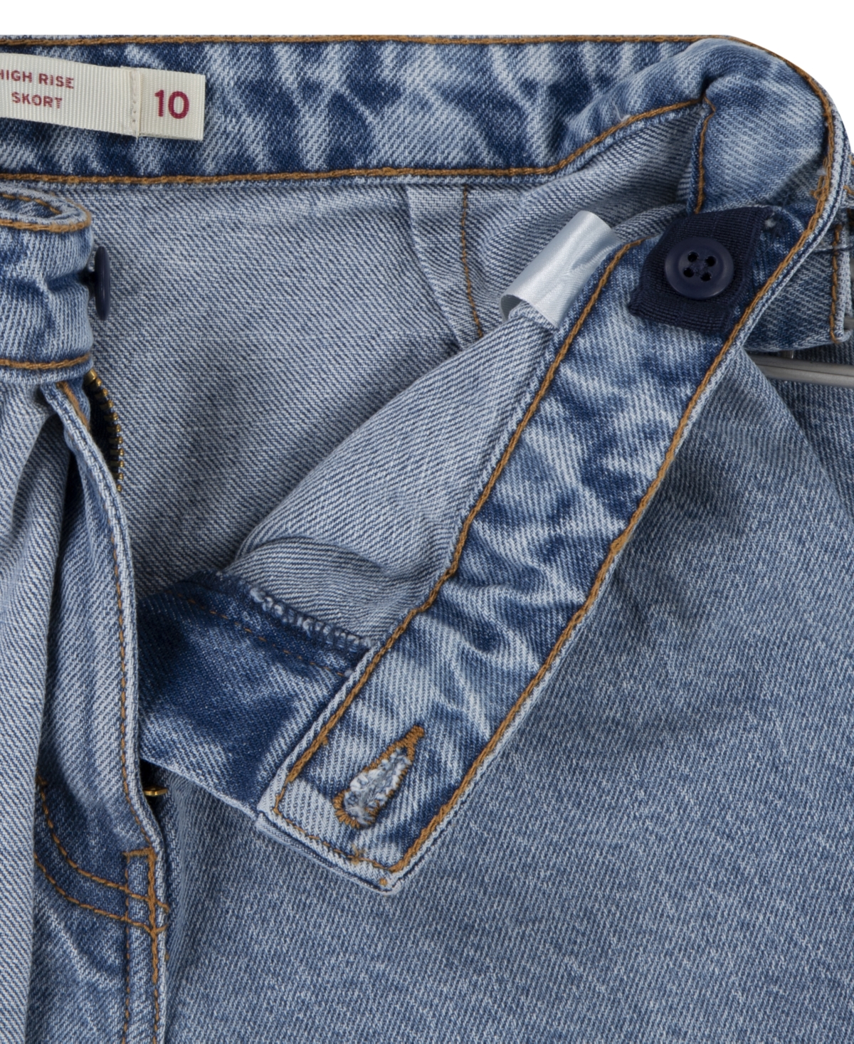 Shop Levi's Big Girls High Rise Cargo Denim Skort In Flower Child