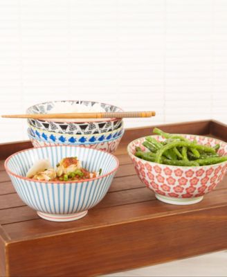 16 oz. Japanese Porcelain Bowls, Set of 5