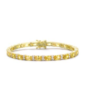 Classic Sterling Silver Vibrant Colored 4MM CZ Tennis Bracelet