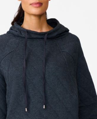 Women's Geo Quilted Hoodie Sweatshirt