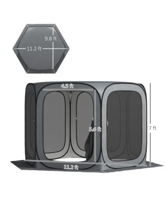 11ft Pop Up Screen Tent, UPF50+ Camping Gazebo w/ Carry Bag,