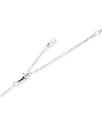 Sterling Silver Disc Frontal Necklace, 19" + 3" extender