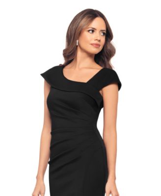 Women's Asymmetric-Neck Side-Slit Gown