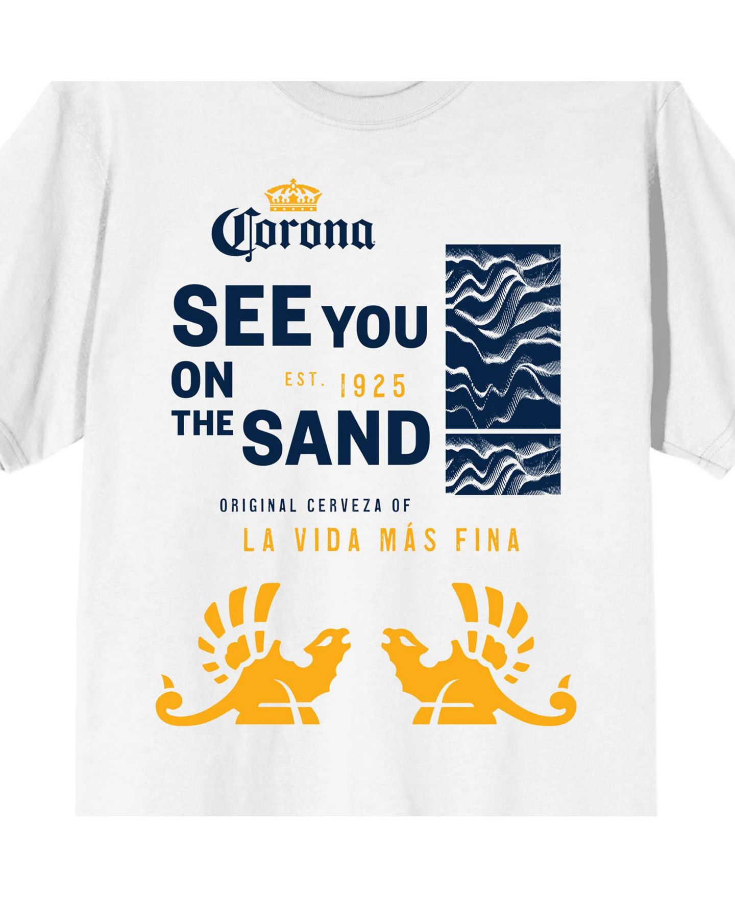 Мужская футболка Corona Big & Tall See You On The Sand White T-shirt - 6XL, цвет: Белый — фото 2