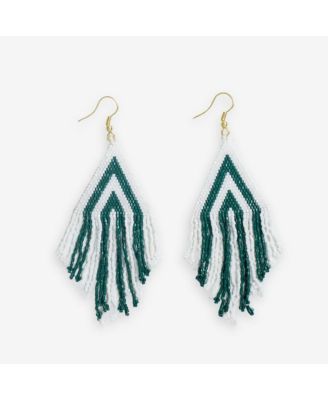 Haley Game Day Beaded Fringe Earrings