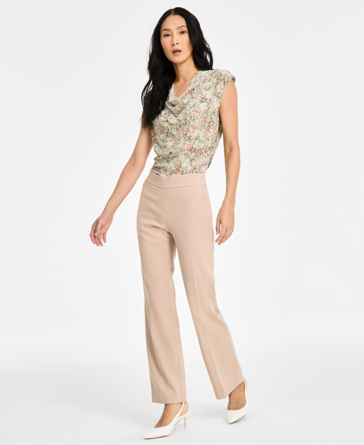 Anne Klein Women's Mid Rise Pull-on Pants