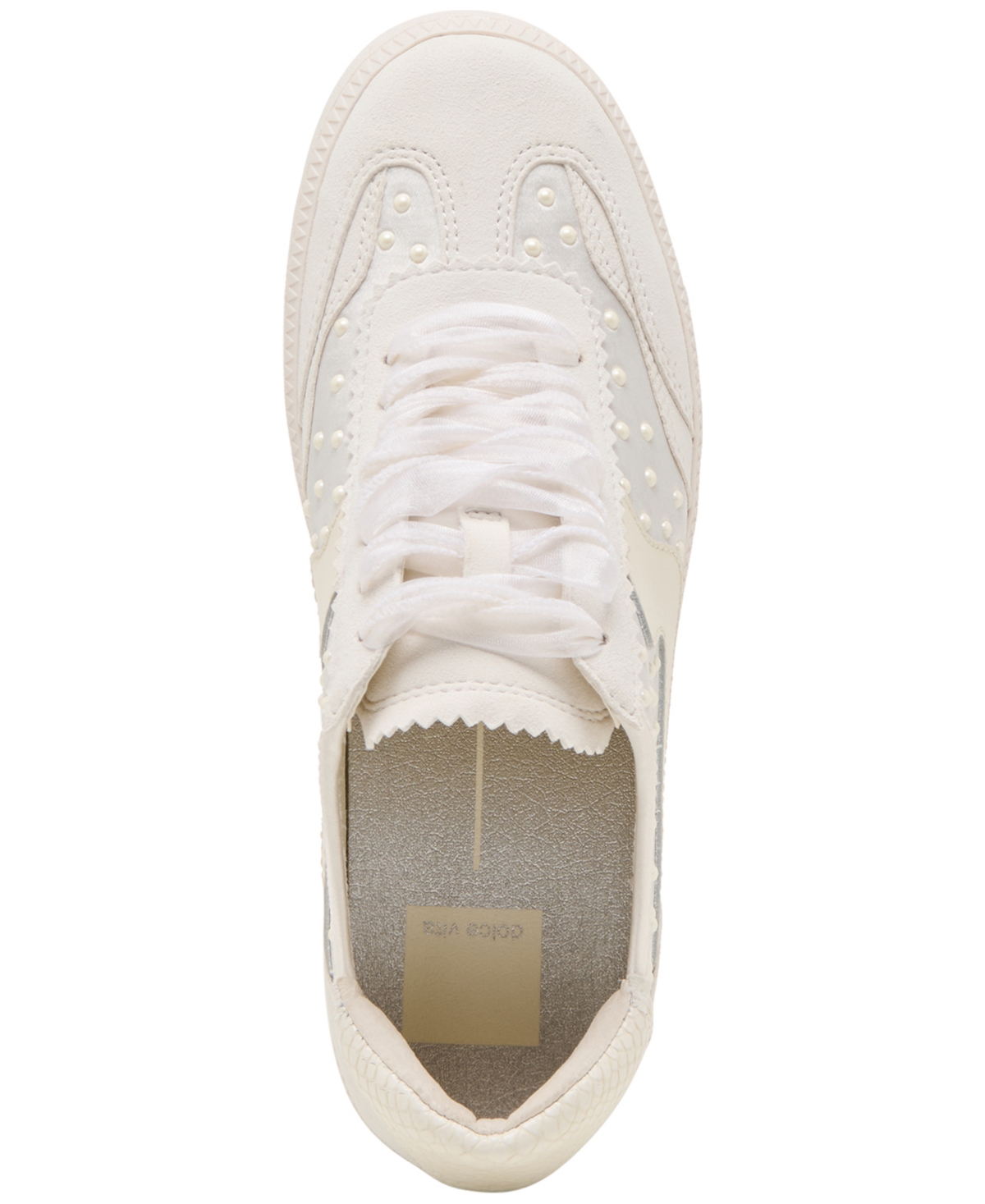 Dolce Vita Notice Sneaker In Off White Satin