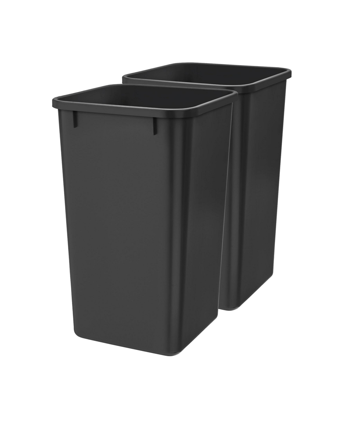 Polymer Replacement 27 qt. Trash Bin, Black, 2 Pack, Rv-1024-18-2