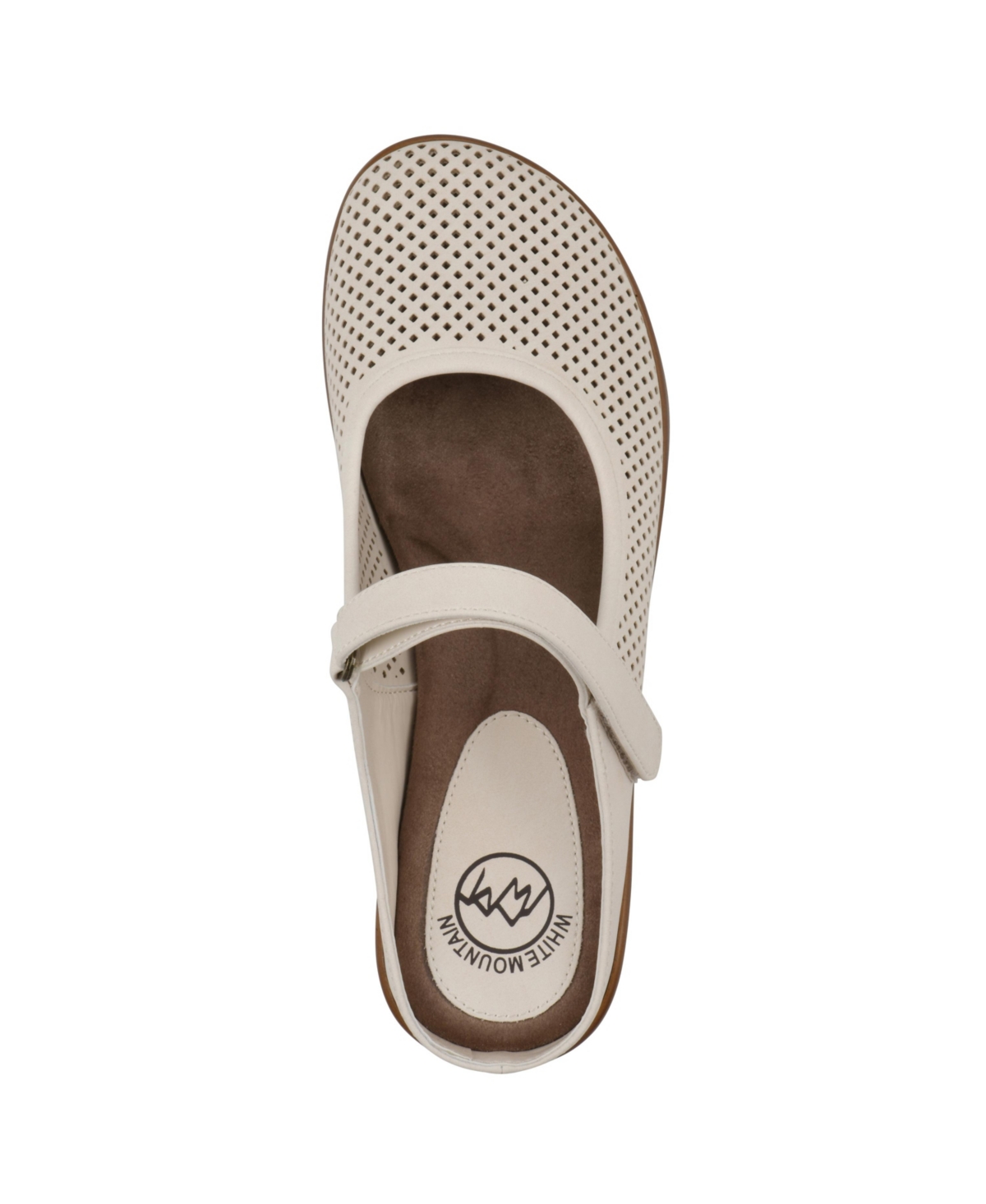 White Mountain Women's Vinto2 Mary Jane Clog Mules In Eggshell Sueded Smooth