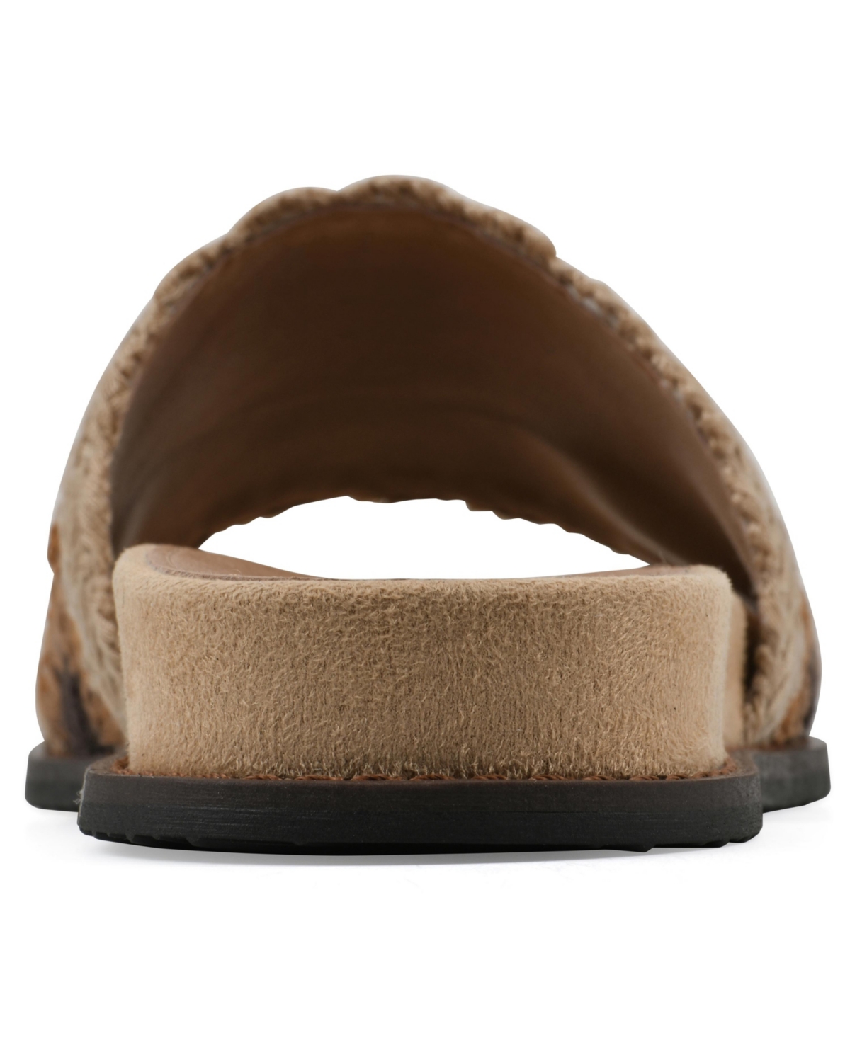 White Mountain Women's Maxim Round Toe Flat Sandals In Tan Multi Fabric
